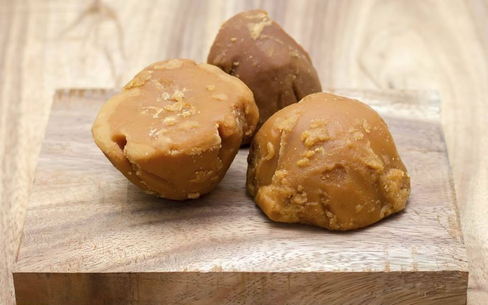 Jaggery on wood