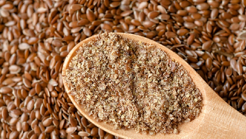 Flax seeds in powder form.