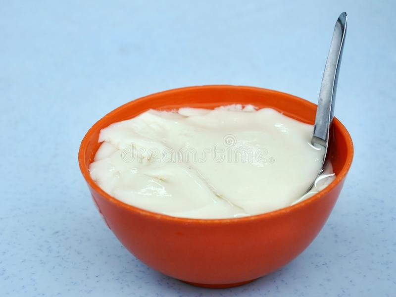 Curd in a bowl.