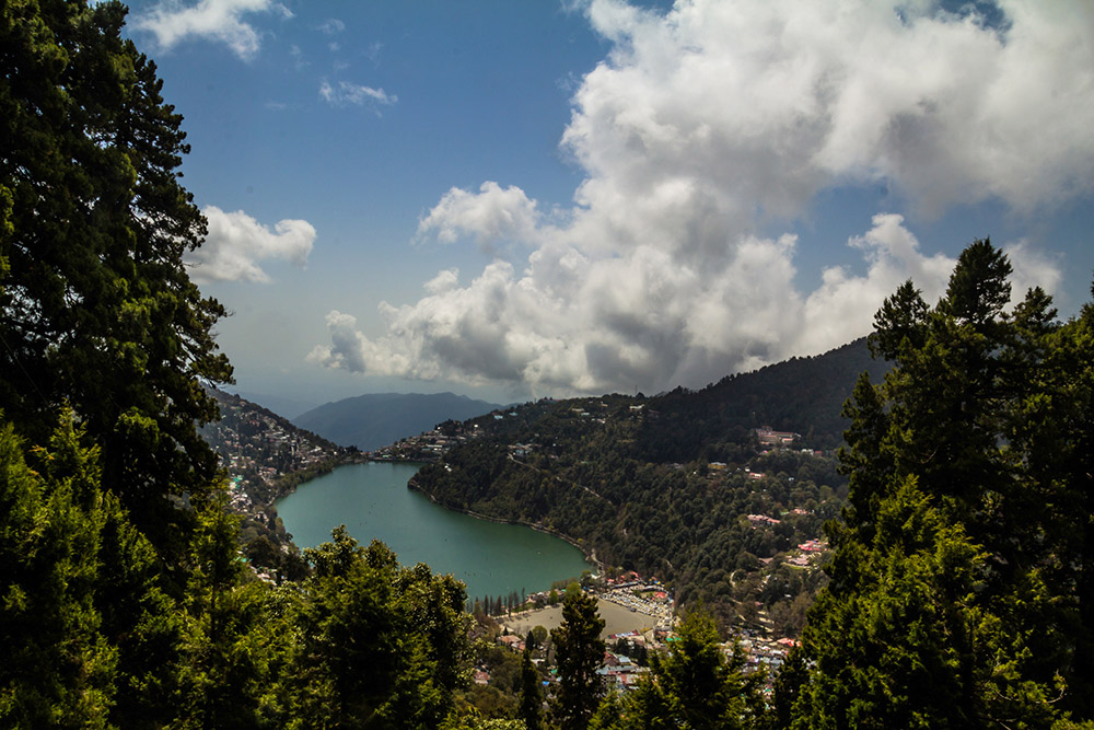 A beautiful view of Naini Lake.