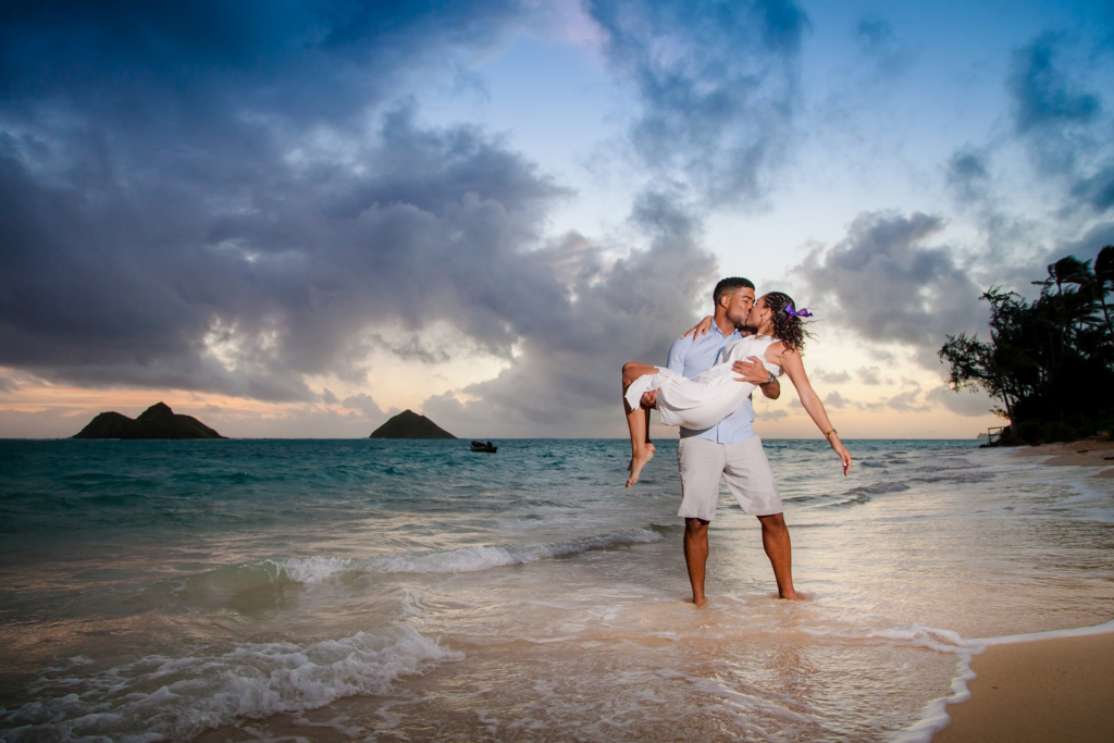 A couple enjoying in Hawaii.