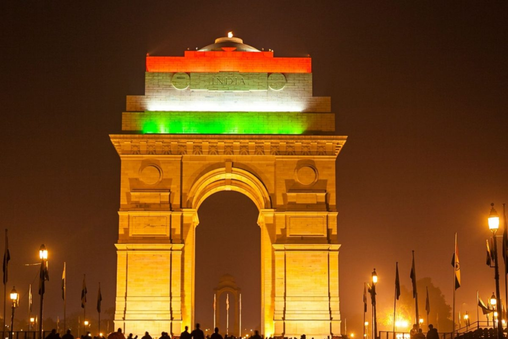 India Gate in Delhi.