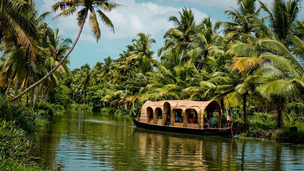 A floating boat in Kerala.